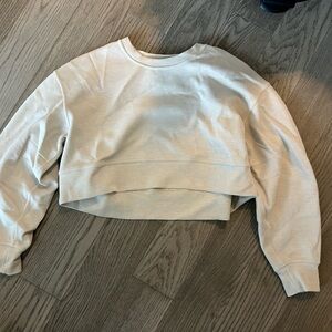 lululemon athletica Cream Cropped Sweatshirt